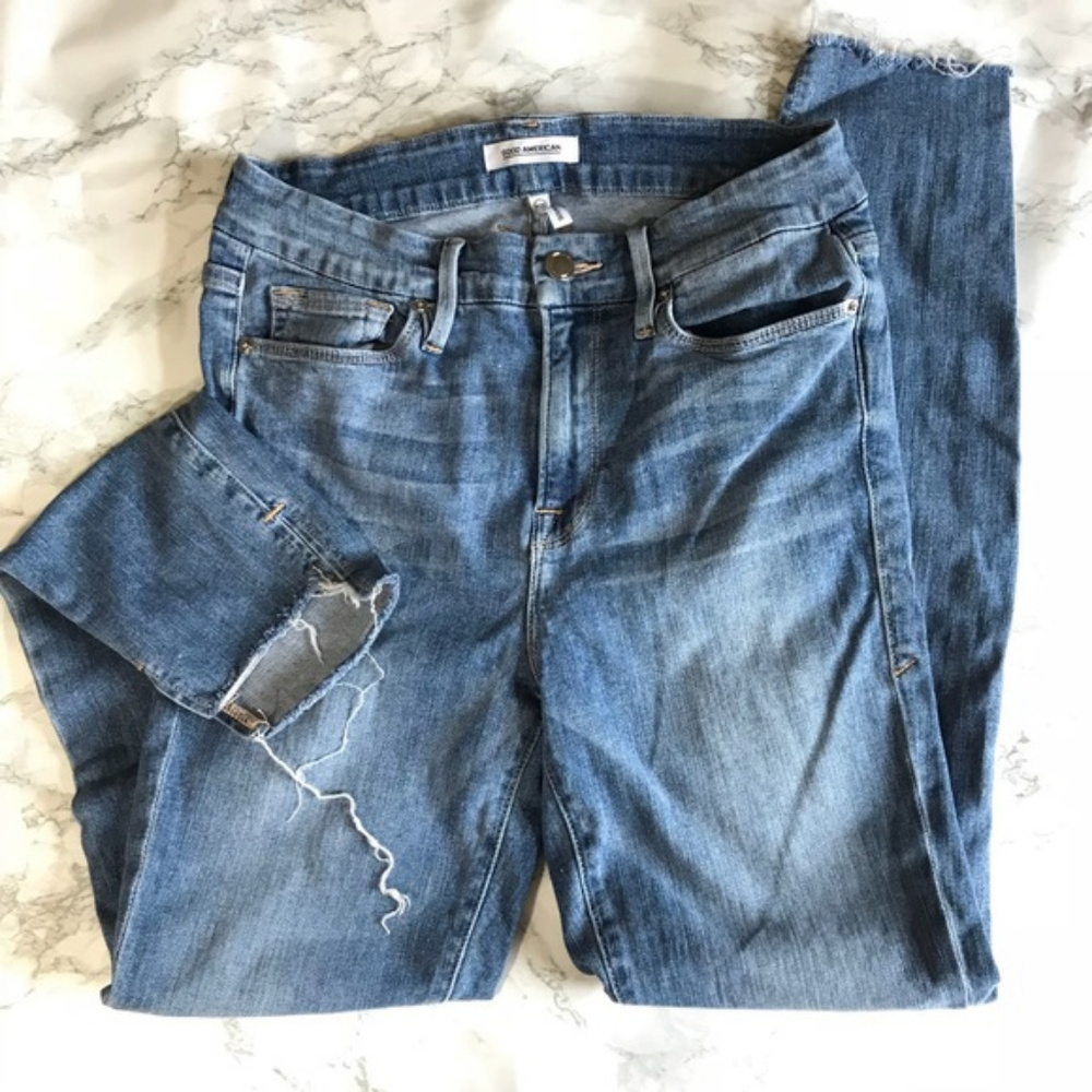 Good American Legs Raw Hem 6x28 Jeans